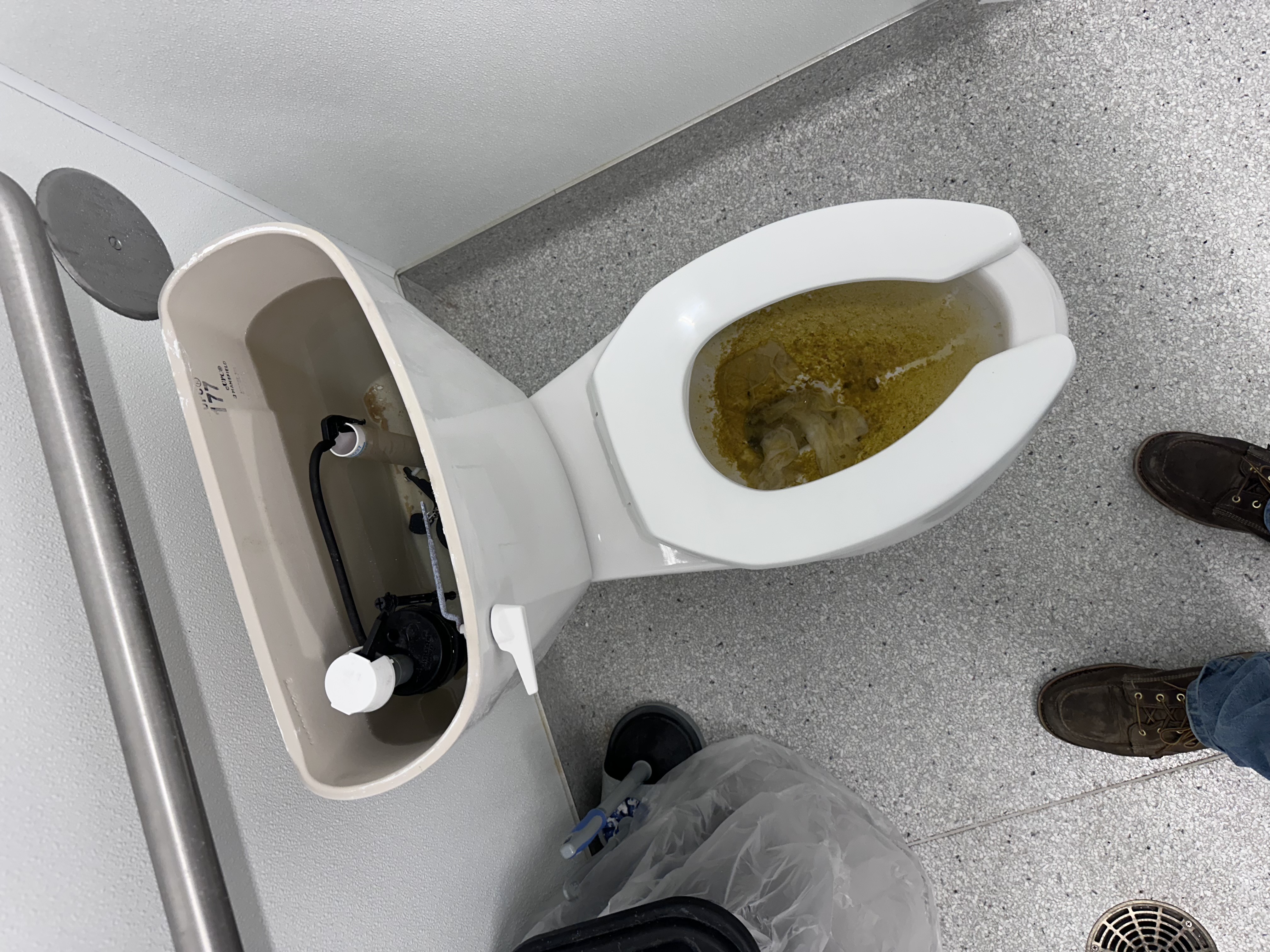 Before: Corroded industrial piping